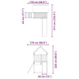 tömör fenyőfa kültéri játszószett