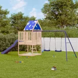 tömör fenyőfa kültéri játszószett