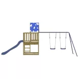 impregnált fenyőfa kültéri játszószett