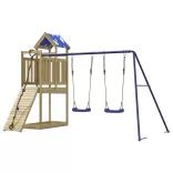 impregnált fenyőfa kültéri játszószett