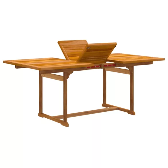 7 részes tömör akácfa és textilén kerti étkezőgarnitúra