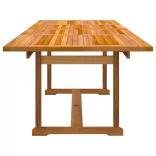 7 részes tömör akácfa és textilén kerti étkezőgarnitúra