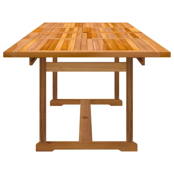 7 részes tömör akácfa és textilén kerti étkezőgarnitúra