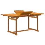 7 részes tömör akácfa és textilén kerti étkezőgarnitúra