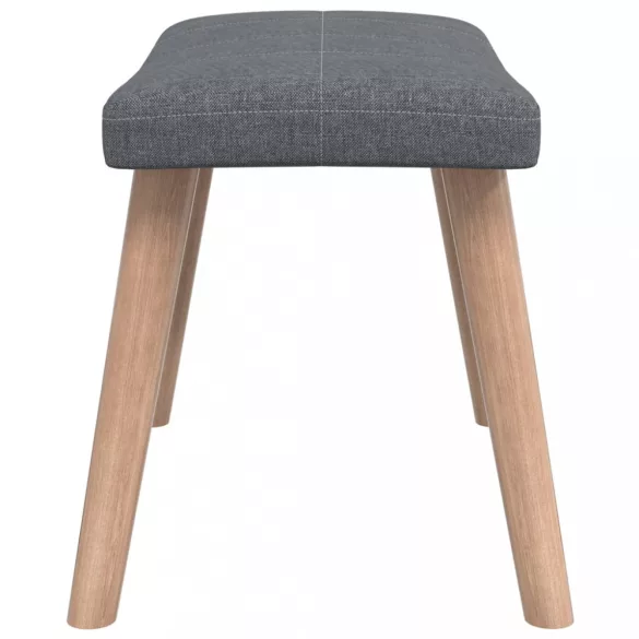 sötétszürke szövet pihenőfotel lábtartóval