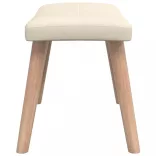 krémszínű szövet pihenőfotel lábtartóval