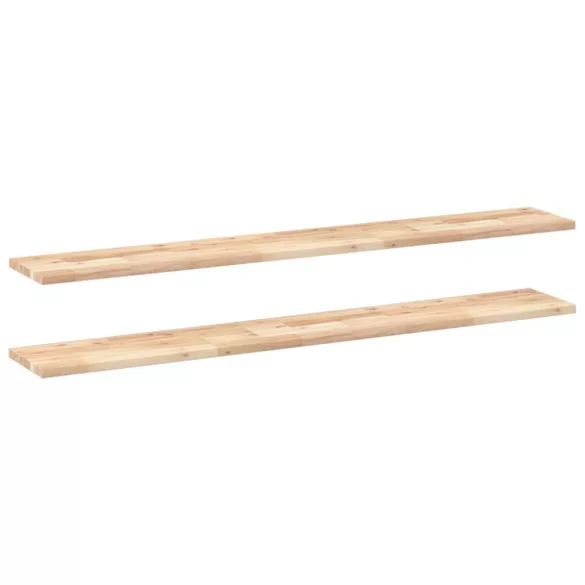 2 db kezeletlen tömör akácfa függőpolc 120 x 20 x 2 cm