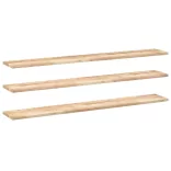 3 db kezeletlen tömör akácfa függőpolc 120 x 20 x 2 cm