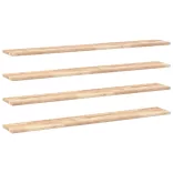 4 db kezeletlen tömör akácfa függőpolc 120 x 20 x 2 cm