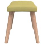 zöld szövet pihenőfotel lábtartóval