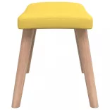 mustársárga szövet pihenőfotel lábtartóval