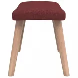 bordó szövet pihenőfotel lábtartóval