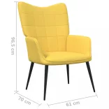 mustársárga szövet pihenőfotel