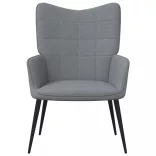 világosszürke szövet pihenőfotel lábtartóval