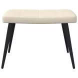 krémszínű szövet pihenőfotel lábtartóval