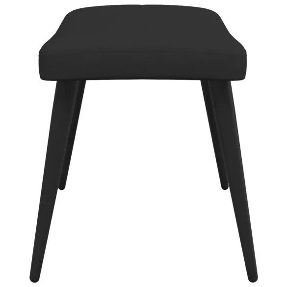 fekete szövet pihenőfotel lábtartóval