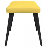 mustársárga szövet pihenőfotel lábtartóval