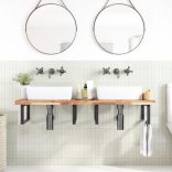 kezeletlen tömör akácfa fürdőszobapult 120x50x4 cm