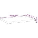 kezeletlen tömör akácfa fürdőszobapult 140x50x4 cm