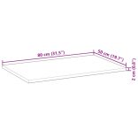 olajbevonatú tömör akácfa fürdőszobapult 80 x 50 x 2 cm