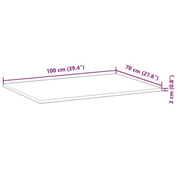 olajbevonatú tömör akácfa íróasztallap 100 x 70 x 2 cm