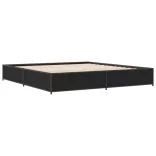 fekete szerelt fa és fém ágykeret 200 x 200 cm