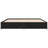 fekete szerelt fa és fém ágykeret 200 x 200 cm