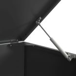 fekete acél kerekes tároló 5 szemeteskukához 345 x 79 x 117 cm