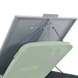 szürke acél kerekes tároló 2 szemeteskukához 138 x 79 x 117 cm