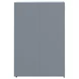 szürke acél kerekes tároló 5 szemeteskukához 345 x 79 x 117 cm