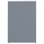 szürke acél kerekes tároló 6 szemeteskukához 414 x 79 x 117 cm