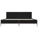 fekete szerelt fa és fém ágykeret 200 x 200 cm