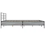 szürke sonoma szerelt fa és fém ágykeret 200 x 200 cm