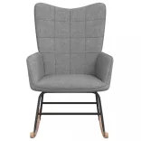 világosszürke szövet hintaszék