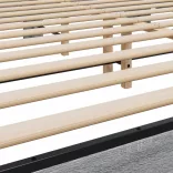szürke sonoma szerelt fa és fém ágykeret 200 x 200 cm