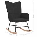 fekete szövet hintaszék