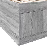 szürke sonoma kanapéágy fiókkal matrac nélkül 100x200 cm