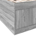 szürke sonoma kanapéágy fiókkal matrac nélkül 90x200 cm