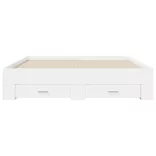 fehér szerelt fa ágykeret fiókokkal 140x200 cm