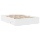 fehér szerelt fa ágykeret fiókkal 120 x 200 cm