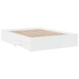 fehér szerelt fa ágykeret fiókokkal 120 x 190 cm