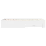 fehér szerelt fa ágykeret fiókokkal 90 x 200 cm