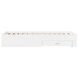 fehér szerelt fa ágykeret fiókokkal 90 x 190 cm