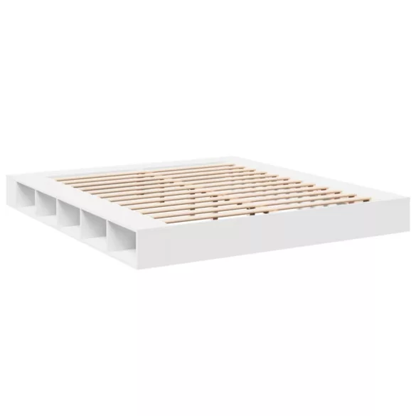 fehér szerelt fa ágykeret 180 x 200 cm