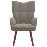 világosszürke bársony pihenőfotel