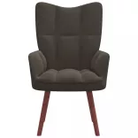 sötétszürke bársony pihenőfotel