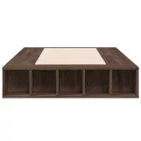 barna tölgyszínű szerelt fa ágykeret 75 x 190 cm