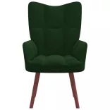 sötétzöld bársony pihenőfotel