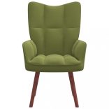 világoszöld bársony pihenőfotel