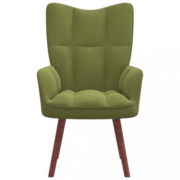 világoszöld bársony pihenőfotel